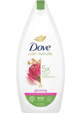Крем-гель для душу Dove Glowing lotus flower extract & rice water, 400 мл