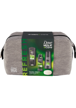 Чоловічий подарунковий набір Dove Men Extra Fresh у косметичці, 4 засоби