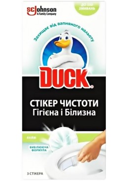 Стикер для чистки унитаза Duck Лайм, 3 шт