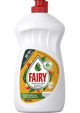 Гель для мытья посуды Fairy c апельсином+лимоником, 0.5л 