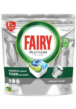 Таблетки для посудомоечной машины Fairy Platinum, 75 шт