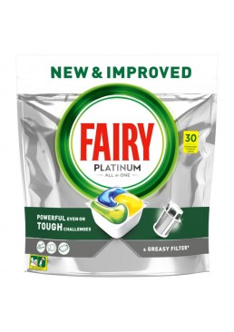 Капсулы для посудомоечной машины Fairy Platinum Лимон, 30 шт