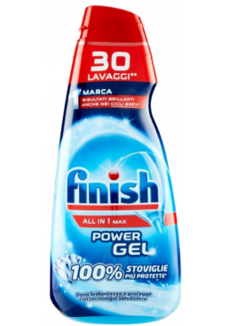 Гель для мытья посуды в посудомоечной машине FINISH All In One Max Power Gel, 600 мл