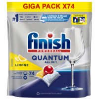 Таблетки для посудомоечных машин Finish Quantum All in 1 Lemon, 74 шт