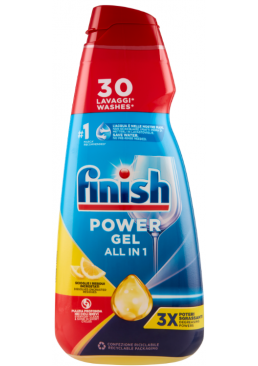 Гель для мытья посуды в посудомоечных машинах Finish Power Gel Lemon 30 моек, 600 мл