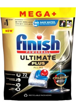 Таблетки для посудомийних машин Finish Ultimate Plus All in 1, 72 шт