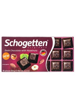 Шоколад SCHOGETTEN Dark & Nuts Чорний Фундук, 100 г