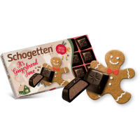 Чорний шоколад зі шматочками імбирного пряника Schogetten Gingerbread, 100 г