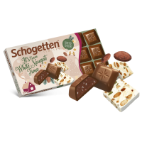Шоколад Schogetten молочний Cocoa White Nugat Різдвяна серія, 100 г
