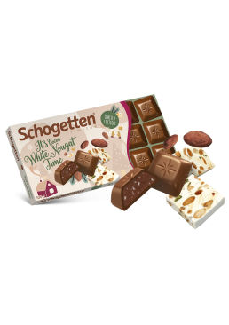 Шоколад Schogetten молочний Cocoa White Nugat Різдвяна серія, 100 г
