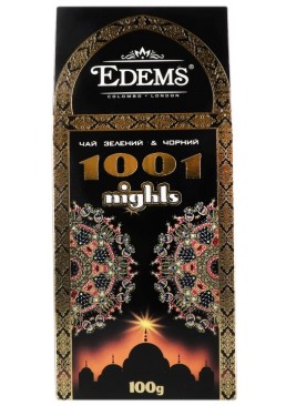 Чай зеленый и черный Edems 1001 ночь с кусочками фруктов, 100 г