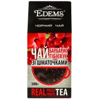 Чай чорний Edems зі шматочками Барбарис Гібіскус, 100 г