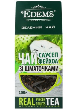 Чай зеленый с кусочками саусепа Edems Soursop, 100 г