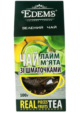 Чай зеленый Edems с кусочками Лайм-Мята, 100 г