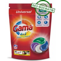 Капсулы для стирки Gama 4в1 универсальные, 60 шт