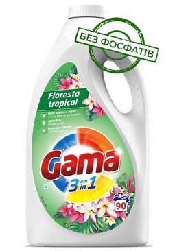 Гель для прання Gama Floresta Tropical з ароматом тропічних квітів, 4.05 л (90 прань)