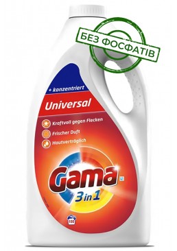 Гель для стирки Gama Universal универсальный, 5 л (100 стиркок)