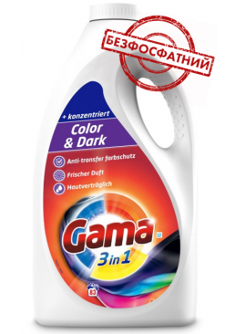 Гель для прання білизни Gama Protect для кольорового і темного білизни, 4.15 л (83 прання)
