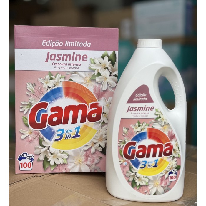 Порошок для стирки Gama Jasmine 3в1 с ароматом жасмина, 5.5 кг (100 стирок) - 