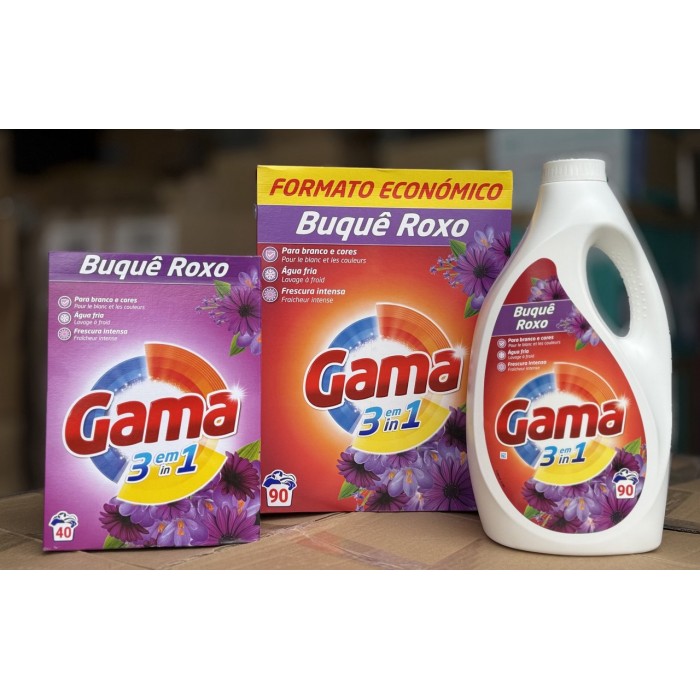Порошок для прання Gama Buque Roxo Universal 3в 1 фіолетовий букет, 2,2 кг (40 прань) - 