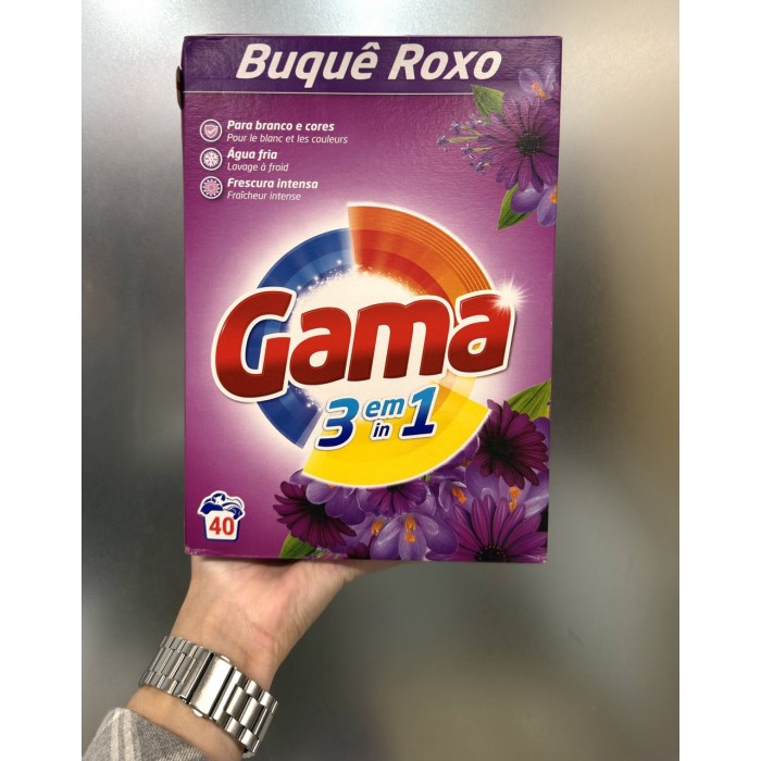 Порошок для прання Gama Buque Roxo Universal 3в 1 фіолетовий букет, 2,2 кг (40 прань) - 
