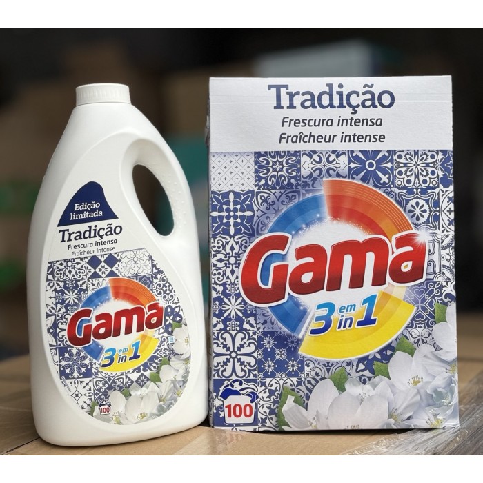 Порошок для стирки Gama Tradicao 3в1 интенсивная свежесть, 5.5 кг (100 стирок) - 