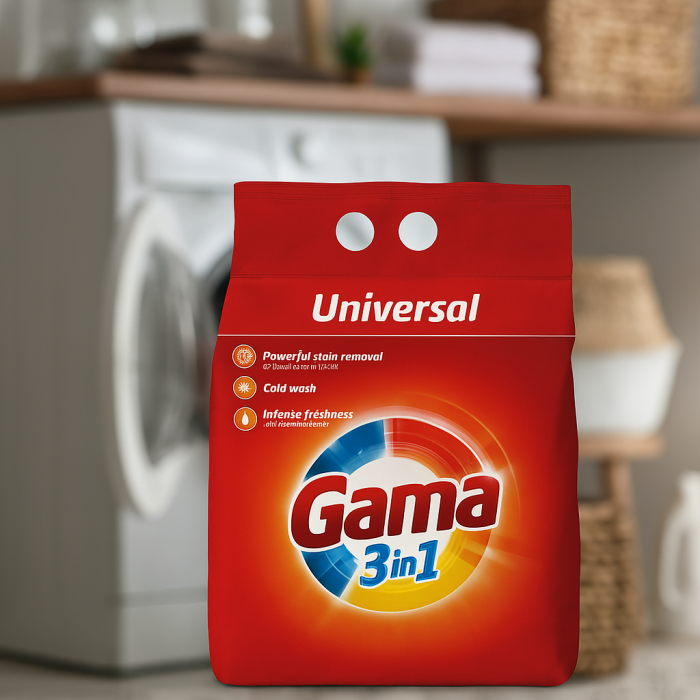 Порошок для стирки Gama Universal 3в1 универсальный, 6 кг (100 стирок) - 
