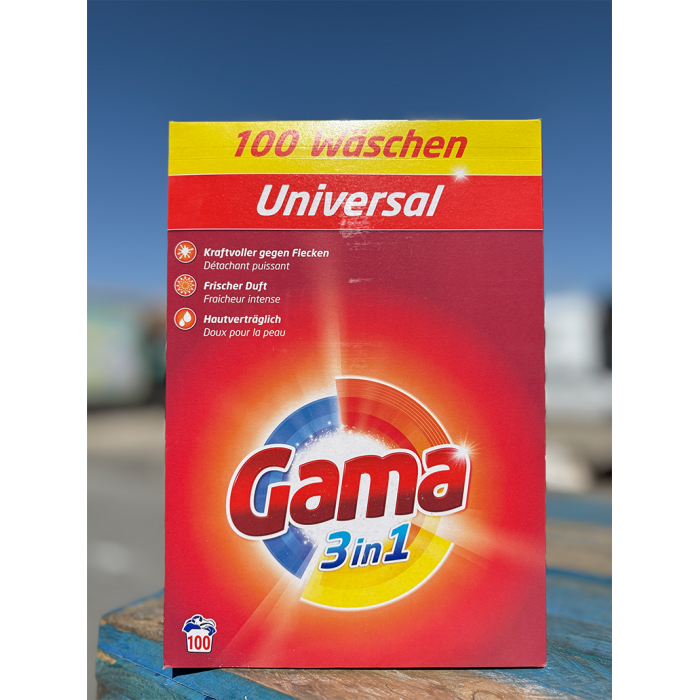 Порошок для прання Gama Universal 3в1 універсальний, 6 кг (100 прань) - 