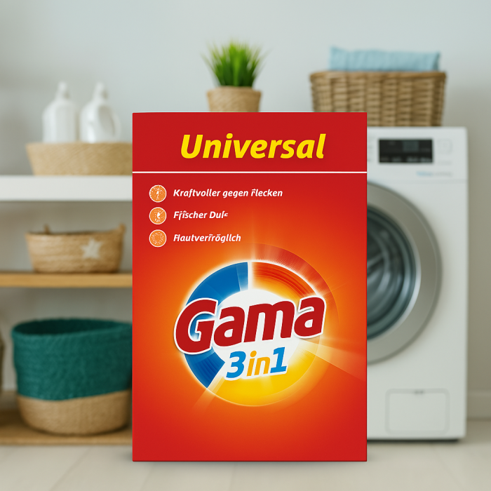 Порошок для прання Gama Universal 3в1 універсальний, 6 кг (100 прань) - 