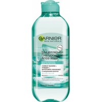 Міцелярна гіалуронова вода для очищення шкіри обличчя Garnier Skin Naturals Алое, 400 мл