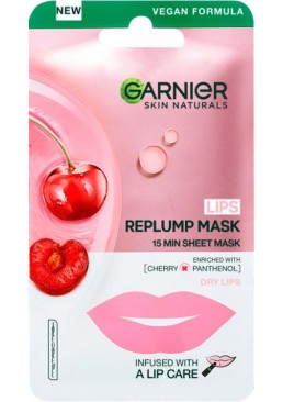 Тканинна маска Garnier Skin Naturals для сухої шкіри губ, 6 г