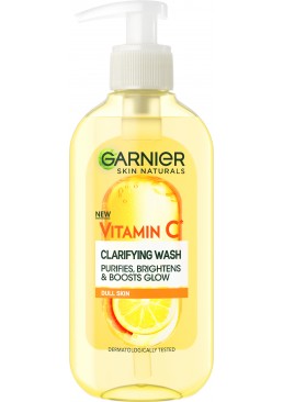 Очищаючий гель для вмивання Garnier Skin Naturals з вітаміном С для тьмяної шкіри, 200 мл