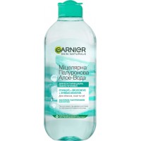 Мицеллярная гиалуроновая вода для очищения кожи лица Garnier Skin Naturals Алоэ, 400 мл