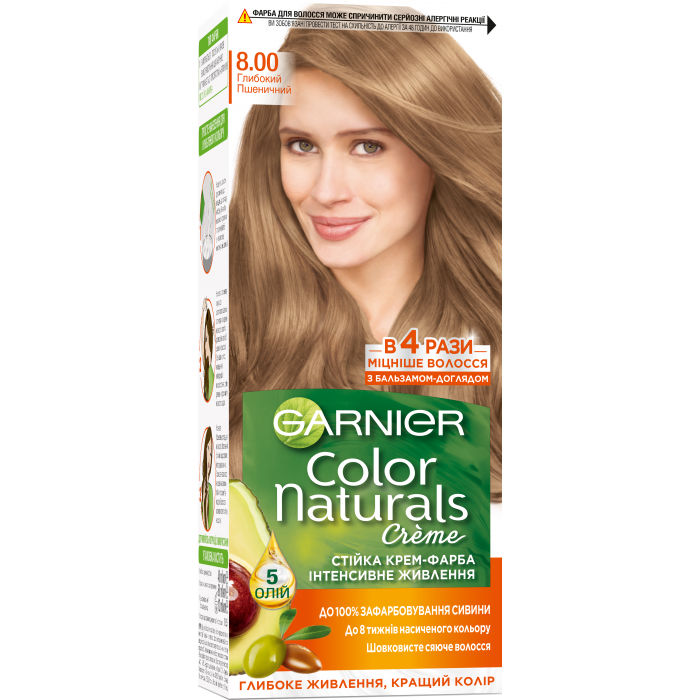 Краска для волос Garnier Color Naturals 8.00 Глубокий пшеничный, 110 мл - 