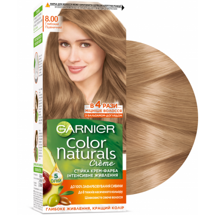 Краска для волос Garnier Color Naturals 8.00 Глубокий пшеничный, 110 мл - 
