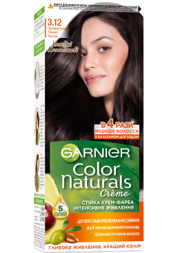  Краска для волос Garnier Color Naturals 3.12 Перламутровый темный каштан, 110мл