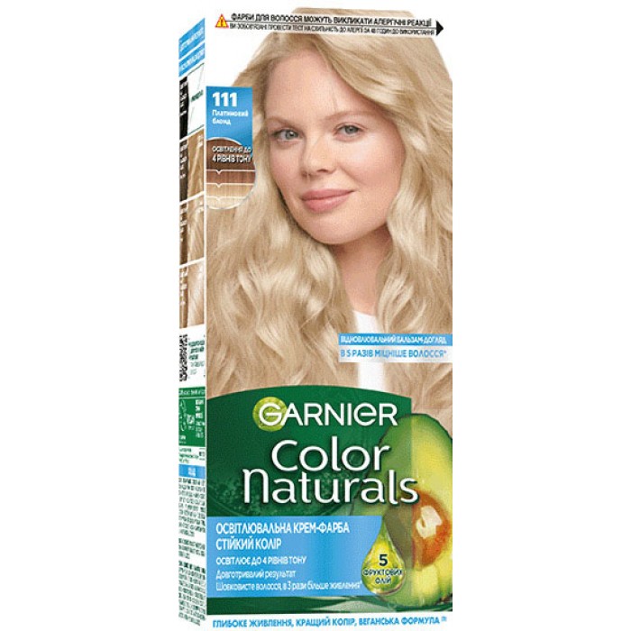 Краска для волос Garnier Color Naturals 111 Платиновый блондин, 110 мл - 