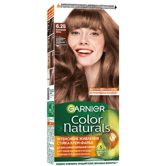 Краска для волос Garnier Color Naturals 6.25 Каштановый шатен, 110 мл - 