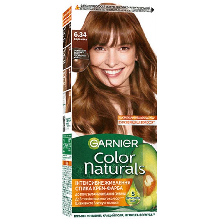 Фарба для волосся Garnier Color Naturals 6.34 Карамель, 110 мл - 