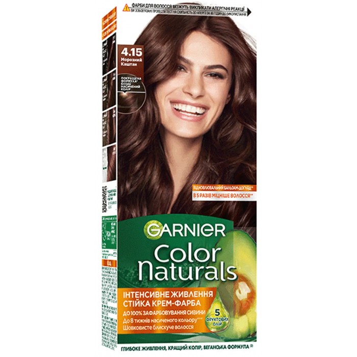 Фарба для волосся Garnier Color Naturals 4.15 Морозний каштан, 110 мл - 