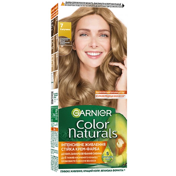 Краска для волос Garnier Color Naturals 7 Капучино, 110 мл - 