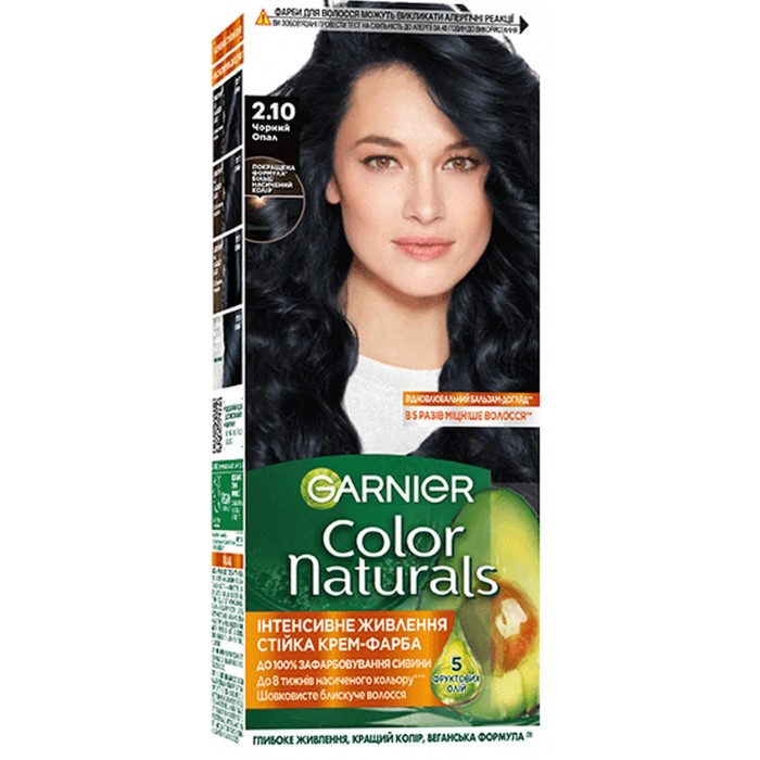 Краска для волос Garnier Color Naturals 2.10 Черный опал, 110 мл - 