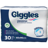 Одноразові пелюшки Giggles 60х90 см, 30 шт