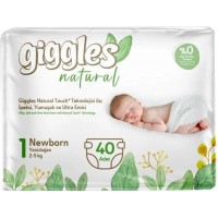 Подгузники детские Giggles Natural 1 Newborn (2-5 кг), 40 шт