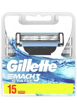 Сменные картриджи для бритья Gillette Mach 3 Start, 15 шт