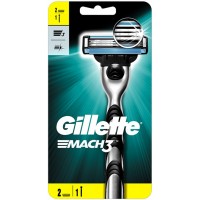 Станок для гоління з 2 змінними касетами Gillette Mach3 чоловічий