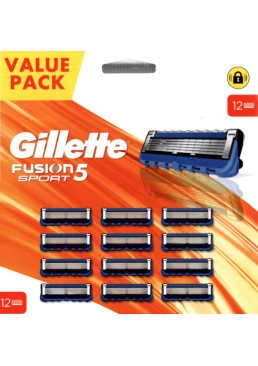 Сменные кассеты для бритья Gillette Fusion 5 Sport, 12 шт