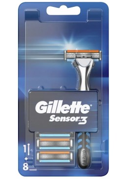 Станок для гоління Gillette Sensor3 + 8 касет