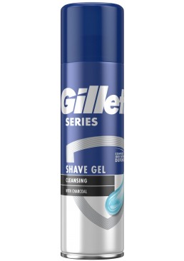 Гель для гоління Gillette Series "Cleansing with Charcoal", 200 мл 