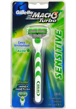 Станок для гоління Gillette Mach 3 Turbo Sensitive Aloe, 1 шт